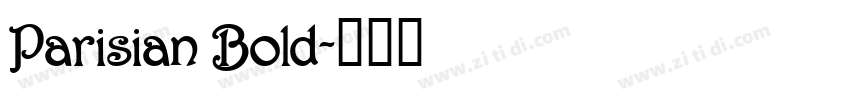 Parisian Bold字体转换